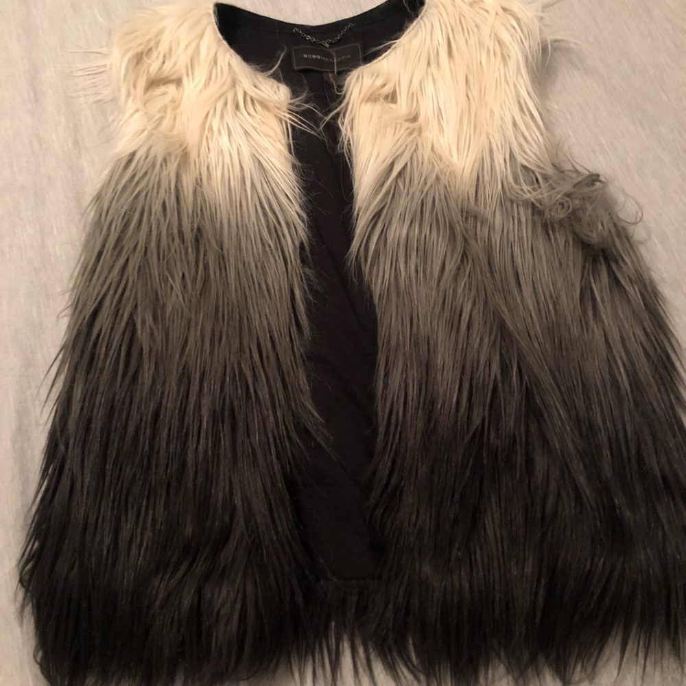 BCBG Faux Fur Cardigan